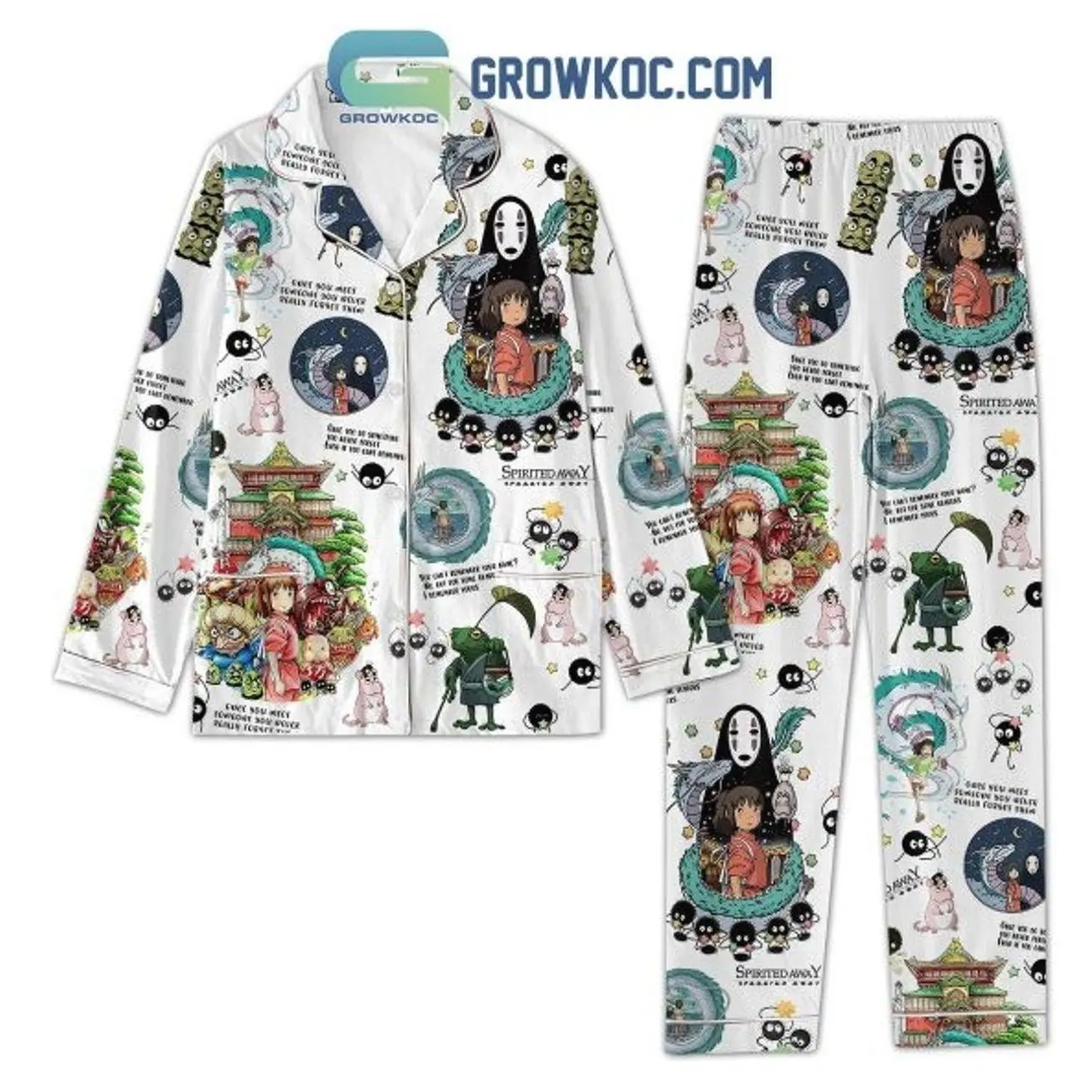 Spirit Ghibli Movie Silk Pajamas Set
