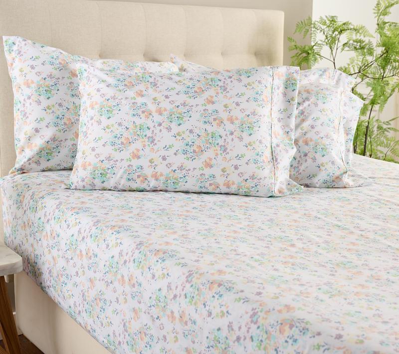 Home Reflections Double Brushed Sheet Set w/ Extra Cases Pillow