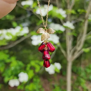 Pomegranate Seed Necklace