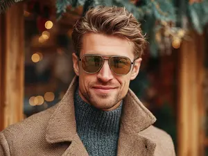 SUNGAIT Retro Aviator Sunglasses for Men Women Polarized Classic 80s Vintage Trendy Square Sun Glasses TAC UV400 Protection Pilot Shades