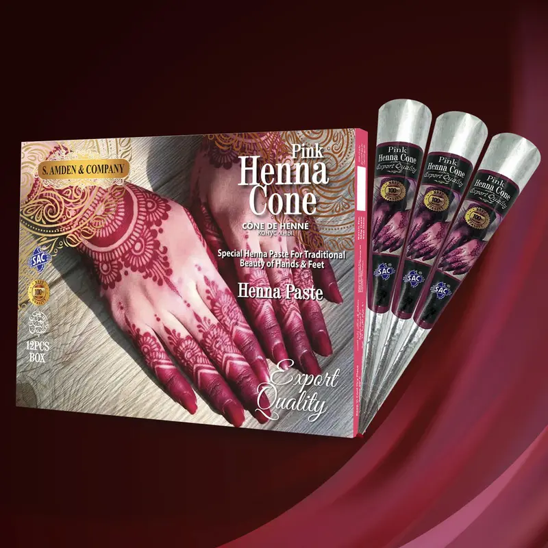 100% Natural Temporary Henna Tattoo Cream Cone | 1 Cone 31g | Body Paint Tattoo Freckles (Pink) men woman forearm tribal wolf 7-15 day tatuajes temporales Waterproof Angel and Flower Tattoos tattoo  artist  tools