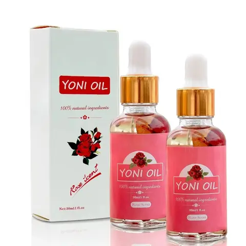 Women's Organic Blend Yoni Oil Spray (2 Pack, 1 fl oz/30 ml Spray Bottle) - Female Intimate Care Moisturizer, pH Balanced, Odor Eliminating, Moisture Boosting, Hydrates Skin, Antioxidant Rich, Post-Workout Fresh, Made with Rose Essential Oils