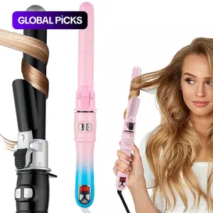 Rotating Curling Iron for Beach Waves, Portable Electric Hair Curler, 1.1-inch Adjustable Curling Wand for Long and Short Hair #GLOBAL PICKS