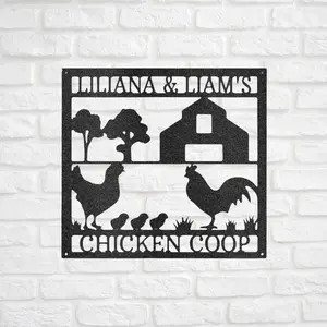 Chicken Farm -  Custom Metal Farm Sign - Chicken Sign, Chicken Coop Sign