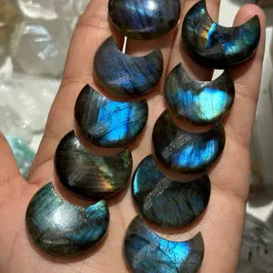 Labradorite Moon Crystal Decorative