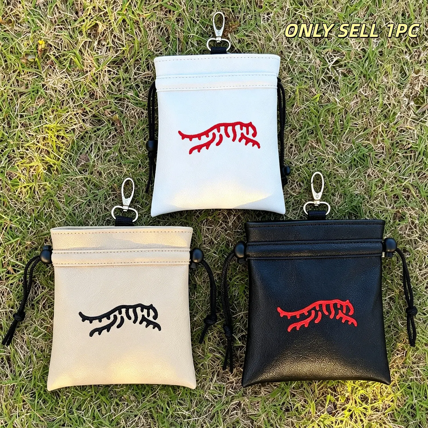 Portable Durable Golf Ball & Tee Pouch with Drawstring, Premium Golf Accessories for Men & Women Golfers, Perfect Gift for Special Occasions, Golf Gift Accessory