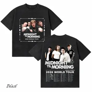 Comfort Colors Midnight Til Morning 2026 World Tour T-Shirt, Vintage Band Graphic Tee Indie Rock Pop Concert Shirt Unisex