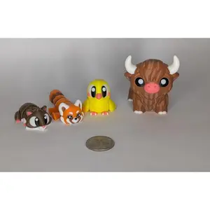 Articulated 3D Printed Animals Group #2 - Fun & Cute Decor Ornaments for Animal Lovers - PLA Material - Perfect for Play and Display