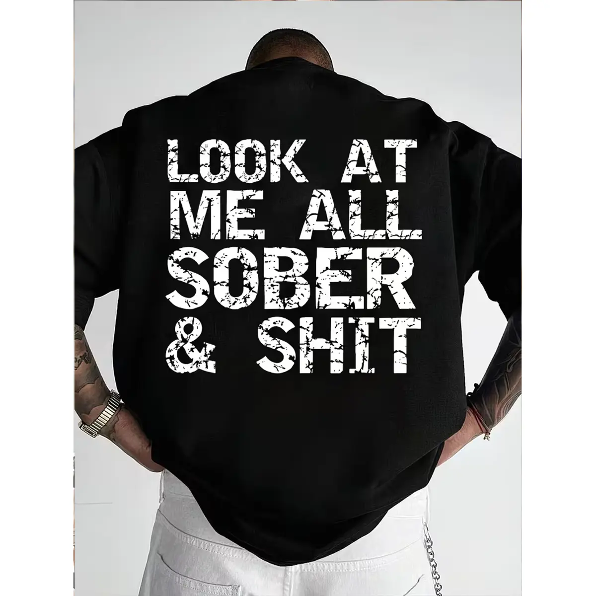 Funny Sobriety Gift T-Shirt - Look at Me for All Sober & Addiction Recovery Tee - Lightweight Everyday Shirt, Gym, Casual Outfits - Machine Washable