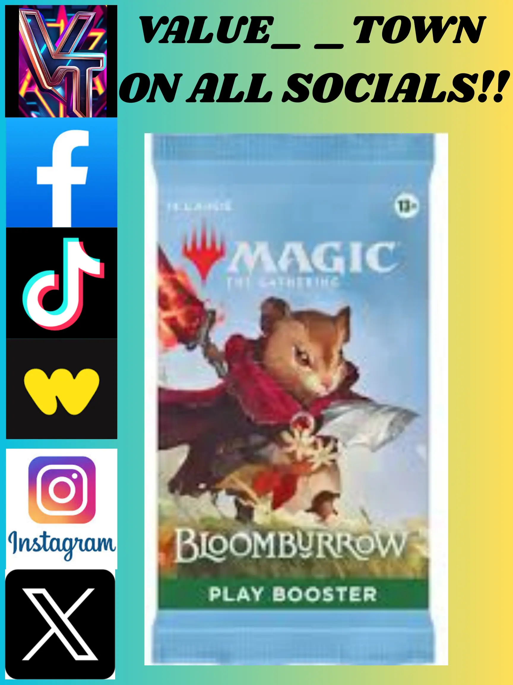 Magic The Gathering Bloomburrow Pack!! **WHEN LIVE RIPPED OR SHIPPED**