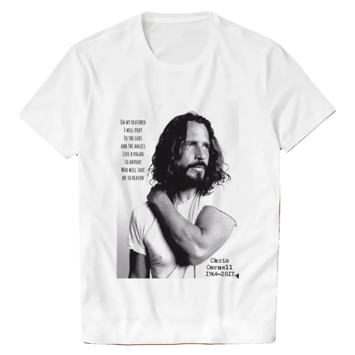 Chris Cornell Singer Quote T shirt White Men's Sweatshirt, Rap Hip Hop Men's T-Shirt, Cotton Fabric Menswear Tops
