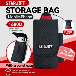 Men's Multifunctional Tool Pouch Belt Bag, Durable Phone Case with Pen Holder, Outdoor Work Hanging Waist Pack, Waist Belt Pocket, Starjiff Brand