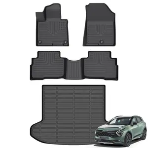 KELCSEECS Kia Sportage 2017-2022 / 2023-2025 & 2023-2025 Hybrid / 2026 & 2026 Hybrid Floor Mats & Cargo Liners All-Weather TPE Front & Rear Row & Trunk Mats  Accessories Non-Slip Custom Fit Waterproof Easy Clean Eco-Friendly Safe Durable 3D Laser Scans