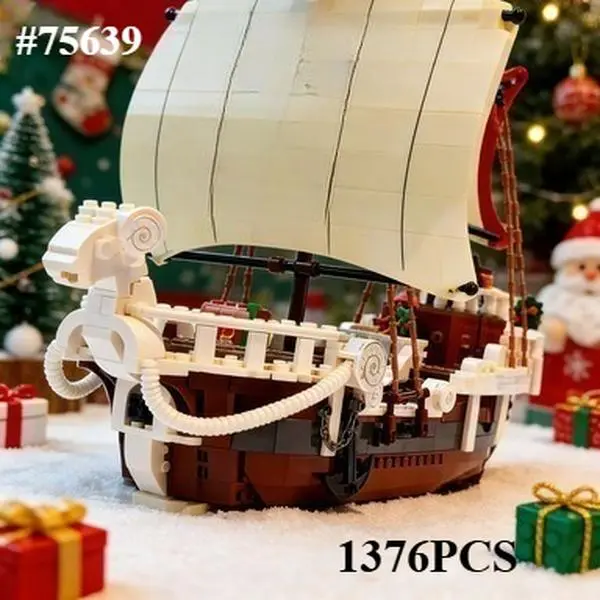 Merry Adventure Pirate Ship 75639 Building Blocks Sets Compatible with Legoed Particles Suitable for Christmas Gifts 1376pcs