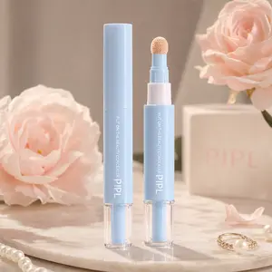 PIPL Concealer Pen with Sponge Tip, 24HR Long-Lasting High Coverage Liquid Concealer, Buildable Hydrating Formula for Dark Circles, Acne Marks & Pores, Non-Cakey Matte Finish, 3 Shades Available