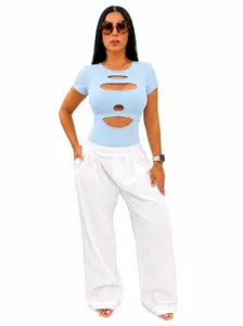 Cut out Ligh Blue Bodysuit Joa Giraldo - Diseñado para realzar tu figura con estilo y comodidad Fit Breathable