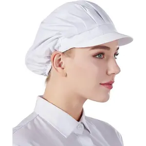 3pcs Chef Hats for Women Men Chef Caps Work Hats Kitchen Cooking Bakers Hat for Food Service with Brim