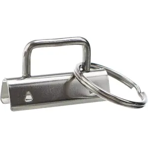 1.5" Key Fob Hardware Set With Key Rings - 50 Sets - 1 1/2 Inch Lanyards Key Chains
