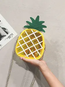 Pineapple Transparent Shoulder Bag, Cute Fruit Wallet Crossbody Bag, Fresh Pineapple Shape Backpack, Beach Vacation Essential