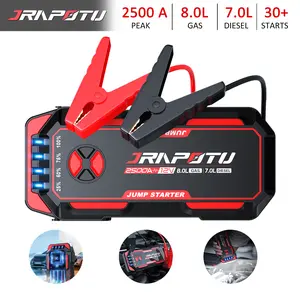 Car Jump Starter Portable Battery Jumper Box,BatteryBooster,12V Battery,Dust and Rain Proof,PowerBank,12V Lithium Jump Battery Pack -CompactBoosterfor Auto Battery, ldeal for Girls and Travel,LED Lights, USBFast Charge First Aid  car  jumper  emergency