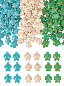 Artificial Turquoise Turtle Shaped Beads, Fashionable Jewelry Making Accessories for Necklace & Bracelet & Earrings, DIY Jewelry Making Supplies