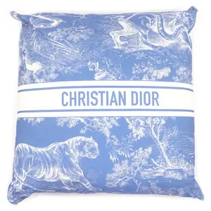 Pre-owned Dior Linen Small Leather Goods Christian Acrylic Blend Cushion