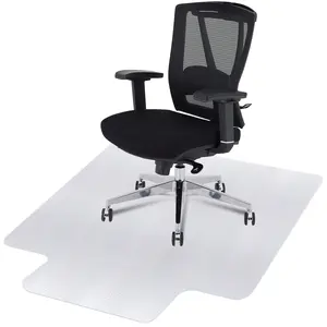 Segawe 48" x 36" Clear PVC Office Desk Chair Mat for Hardwood Floors with Lip