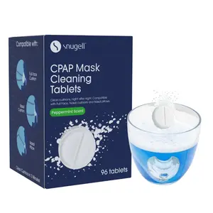 Snugell CPAP Mask Cleaning Tablets – 96 Effervescent Tablets for Full Face Masks, Nasal Cushions & Pillows – Deep Cleans & Deodorizes, Ensuring Effective Nightly Cleaning for Optimal CPAP Hygiene