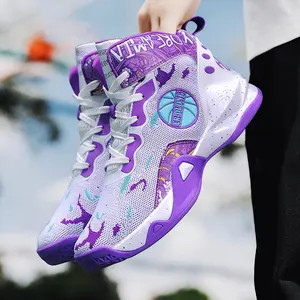 White and Purple Irregular Pattern Random Colors for Left and Right Foot Anti-Slip Characteristics Running Casual Sneakers with Memory Foam Cushioned Insole and Flexible Non-Slip Outsole Runner Sports Shoes Boy Athletic basketball shoes shoes to get
