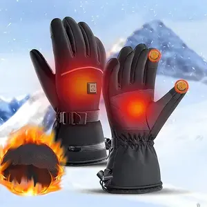 Electric Heated Fishing Gloves, 1 Pair Waterproof Heated Gloves, Outdoor Sports Gloves for Skiing & Motorcycle Riding, Ideal Gift for Men & Women