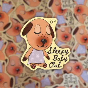 Sleepy Baby Club  - Dye Cut Sticker