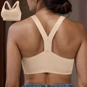 Women's EssElegance 1PCS Wire-Free Seamless Push-Up Sports Bra & Camisole - Seamless Construction, Wireless Support, Braless Design, Y-Shaped Wide Straps, Fashion Back Tank, Comfortable Lingerie, Versatile Wear