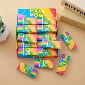 8/15/20pcs Random Rainbow Erasers Set, Super Clean No Residue 2b Handle Erasers, Novelty Stationery School Supplies, Perfect Gift for Christmas Birthday