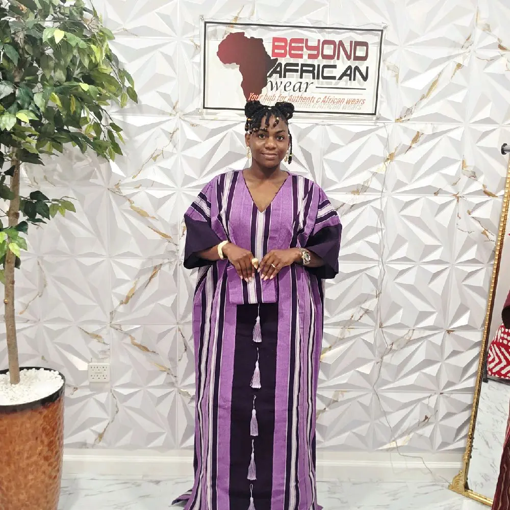 BeyondAfricanWear Women's Classic Aso Oke Bubu Dress, Elegant Nigerian Traditional Style Long Gown for Formal Parties, Lady, Luxury Style, Blend Of Culture And Style