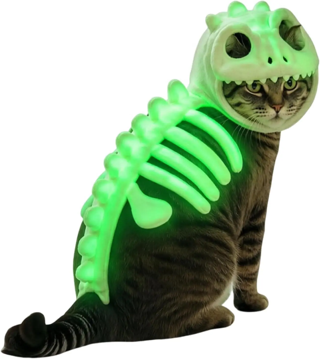 Halloween Pet Costume, Plush Dinosaur Outfit, Long Wear Machine Washable | Skeleton Apparel with Comfortable Fit, Dog Costume for Small Medium Large Breeds Party Parade Show