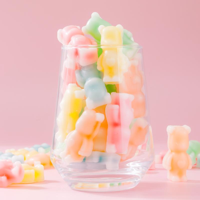 Brand New Upgrade!!! FruityWax Bear Candy 12oz Pack Five Flavors Wax Upgrade Bear Shape Retro Party Treats ASMR Sweet Bonbon Snack() Fruitsnacks Viral Candy Wax Candy Bombs
