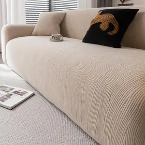 Solid Color Sofa Cover, 1 Count Soft Comfortable Breathable Sofa Slipcover, Dust-proof Sofa Protector for Home Living Room Office