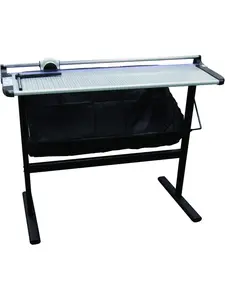 38" Commercial Rotary Paper Trimmer with stand and fabric catch tray sturdy metal base 10 sheet capacity