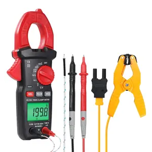 Clamp Meter Multimeter AC/DC with Temp Clamp Probe, NCV Non-Contact Voltage Tester with Auto-ranging 6000 Counts, Frequency, Resistance, Capacitance, Test for HVAC, Automotive,
