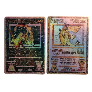 Ancient Duo: Lugia & Rayquaza Textured Art Cards Set (2 cards) - Rainbow Holo & Scratch-Resistant Dragon Skin - Shipping Free Set