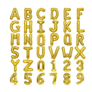 16-Inch Aluminum Foil Set, Gold/silver/blue//, A-Z Letters & 0-9 Numbers, Perfect for Parties, Weddings, Holidays, Events