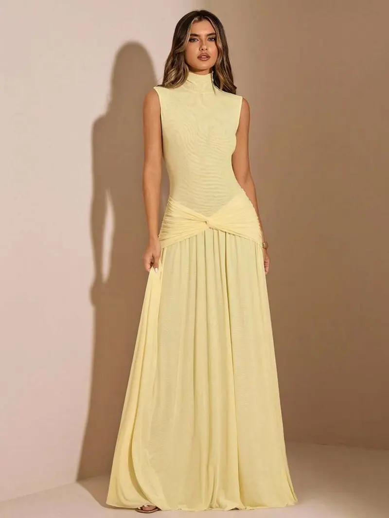 tight fit and flare dress Satin Fit and Flare Backless Dress main image 1