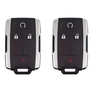 Set of Two 4 Button Remote Keyless Entry Fob Shell for GMC Sierra, Canyon 2014 - 2022 PN: 13577770, 84540865 (No Electronics or Circuit Board are Included.)