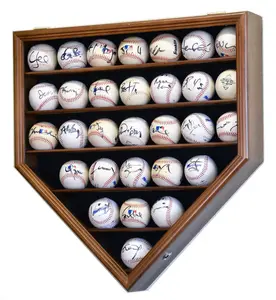 30 Baseball Ball Display Case Cabinet - Home Plate Shaped