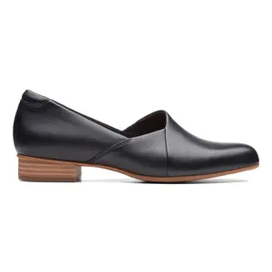 Clarks Collection Leather Stacked Heel Slip On-Juliet Palm