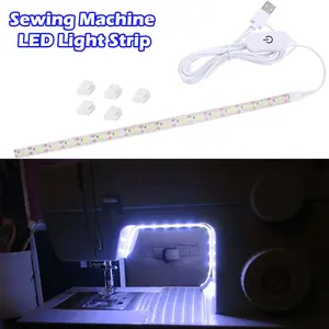 1pc 30cm White Light LED Strip, Touch Switch, Self-Adhesive, 5 Positioning Clips, Suitable for Sewing Machine/Cabinet Lighting