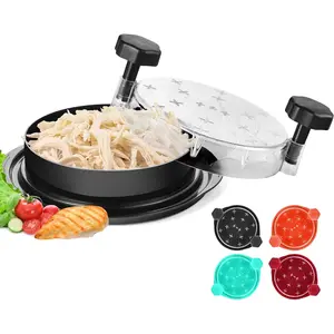 Chicken Shredder Tool Twist: 2025 Pro -Grade Visible Meat Shredder with  Anti-Slip Base,  Handle, Chicken Breast Shredder, Suitable for Pork Beef Chicken - Black