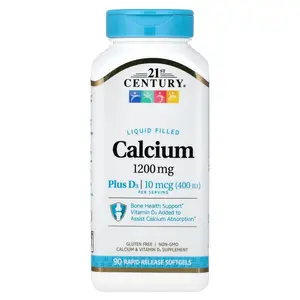 21st Century Liquid Filled Calcium Plus D3, 90 Rapid Release Softgels