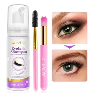ALIVER Eyelash Cleansing Set: Features a gentle, rich lather that is non-irritating and deeply cleanses oil and makeup residue from the base of the lashes, extending the lifespan of your eyelashes and removing any residual eye makeup.