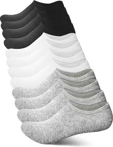 No Show 6 Pair Socks Unisex Men & Women Low Cut Socks Invisible Socks Short Comfortable Easy Wear For Everyday Wear, Sports Activities, Gym Workout, Yoga, Pilates Casual Boat Classic Cotton Smooth
